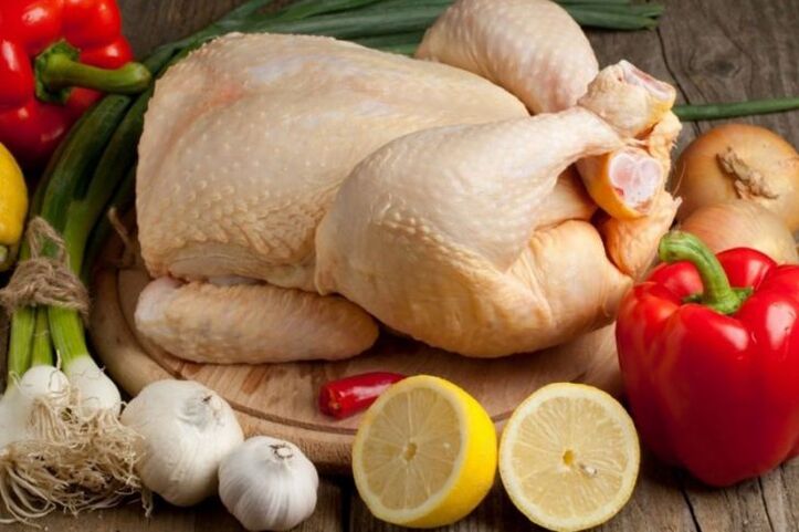 pollo y verduras para la prostatitis